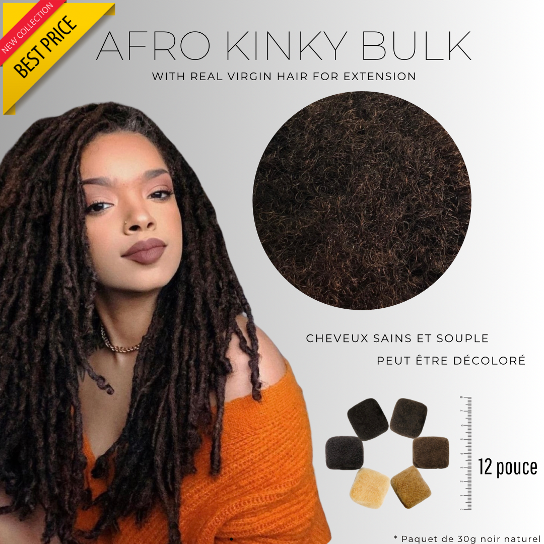 Mèche afro kinky bulk 12 pouce